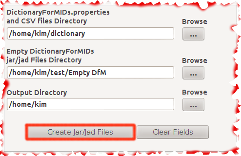 Jar Creation Settings Example